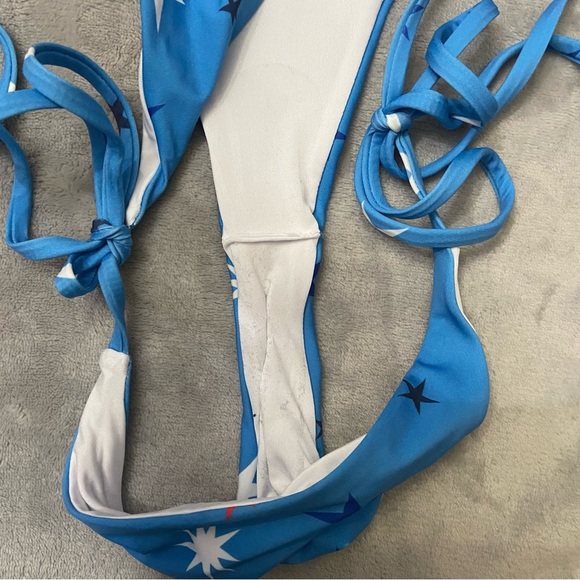 New! Beach Riot star print thong cheeky Brazilian bikini bottom 24989 - Picture 5 of 8